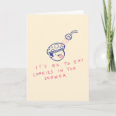 Koekjes in de douche kaart (Voorkant)