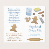 Koekjes in een kruidenmix gevouwen op label visitekaartje (Buitenkant ongevouwen)