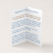 Koekjes in een kruidenmix gevouwen op label visitekaartje (Binnen)