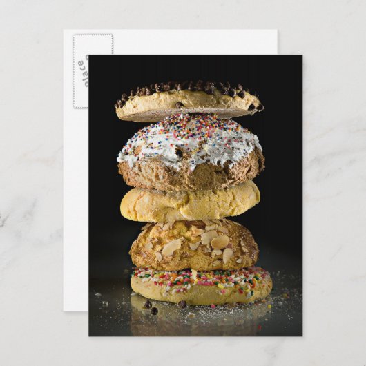 Koekjes in een stapel briefkaart (Voorkant / Achterkant)
