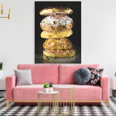 Koekjes in een stapel canvas afdruk (Insitu (Woonkamer))