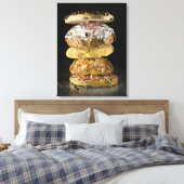 Koekjes in een stapel canvas afdruk (Insitu (Slaapkamer))