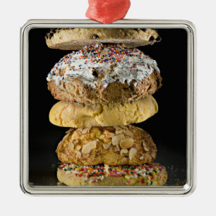 Koekjes in een stapel metalen ornament