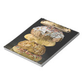 Koekjes in een stapel notitieblok (Linkerzijde)