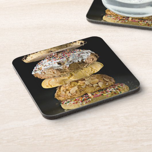 Koekjes in een stapel onderzetter (Linkerzijde)