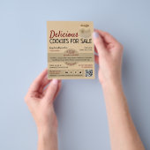 Koekjes in zak, koekjesverkoop flyer (Hand)