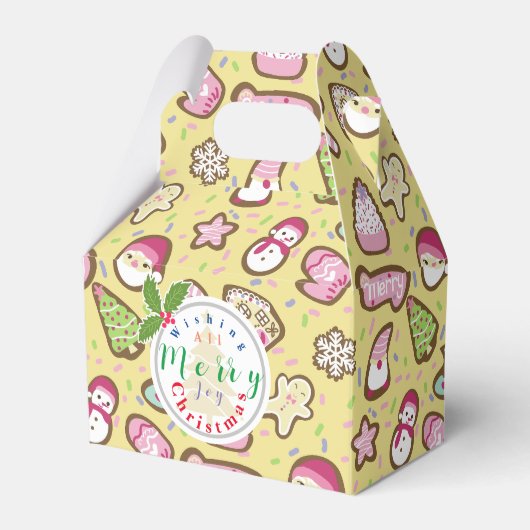 Koekjes Kerst Geel Bedankdoosjes (Voorkant Zijde)