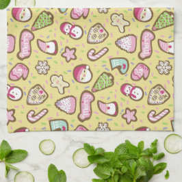 Koekjes Kerst Geel Theedoek