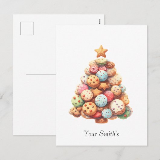 koekjes Kerstmis Feestdagenkaart (Voorkant / Achterkant)