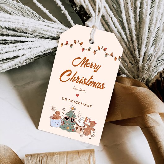 Koekjes Kerstmis Verjaardagsfeest Cadeaulabel