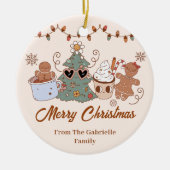 Koekjes Kerstmis Verjaardagsfeest Keramisch Ornament (Voorkant)