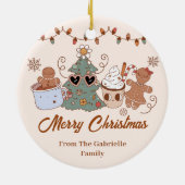 Koekjes Kerstmis Verjaardagsfeest Keramisch Ornament (Achterkant)