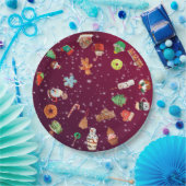 Koekjes, koekjes en cacao papieren bordje (Feest)