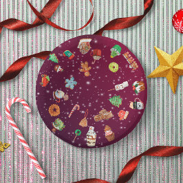 Koekjes, koekjes en cacao papieren kommen