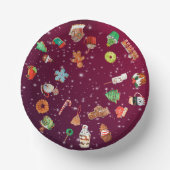 Koekjes, koekjes en cacao papieren kommen (Voorkant)