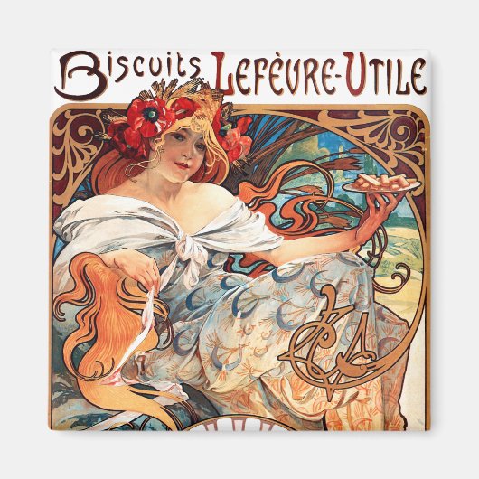 Koekjes Lefevre-Utile, Mucha Magneet (Voorkant)