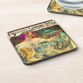 Koekjes Lefevre-Utile van Alphonse Mucha (1896) Bier Onderzetter (Linkerzijde)