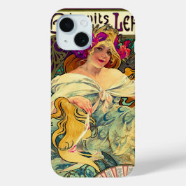 Koekjes Lefevre-Utile van Alphonse Mucha (1896) iPhone 15 Case