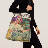 Koekjes Lefevre-Utile van Alphonse Mucha (1896) Crossbody Tas (Dichtbij)
