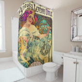 Koekjes Lefevre-Utile van Alphonse Mucha (1896) Douchegordijn (In situ)