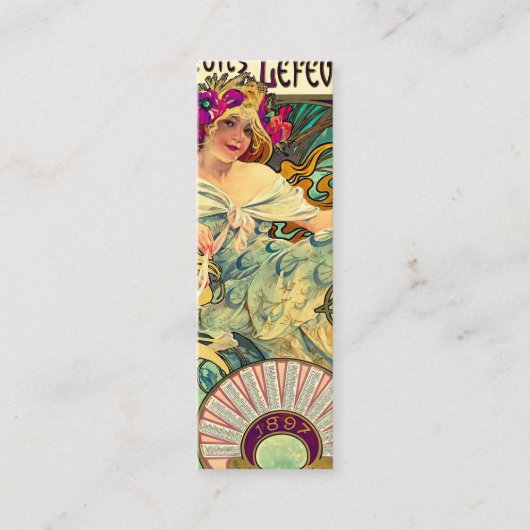 Koekjes Lefevre-Utile van Alphonse Mucha (1896) Mini Visitekaartje (Voorkant)