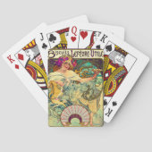 Koekjes Lefevre-Utile van Alphonse Mucha (1896) Pokerkaarten (Achterkant)