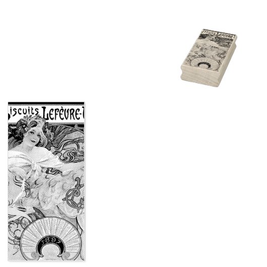 Koekjes Lefevre-Utile van Alphonse Mucha (1896) Rubberstempel (Gestempeld)