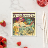 Koekjes Lefevre-Utile van Alphonse Mucha (1896) Servet (Insitu)