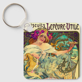 Koekjes Lefevre-Utile van Alphonse Mucha (1896) Sleutelhanger