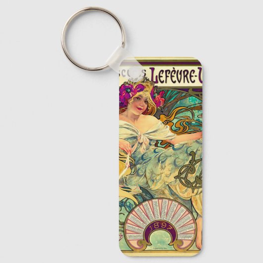 Koekjes Lefevre-Utile van Alphonse Mucha (1896) Sleutelhanger (Voorkant)