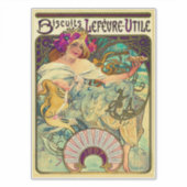 Koekjes Lefevre-Utile van Alphonse Mucha (1896) Sticker (Voorkant)