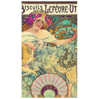 Koekjes Lefevre-Utile van Alphonse Mucha (1896) Tafelkleed