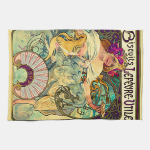 Koekjes Lefevre-Utile van Alphonse Mucha (1896) Theedoek