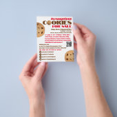 Koekjes Logo, koekjesverkoop Flyer (Hand)
