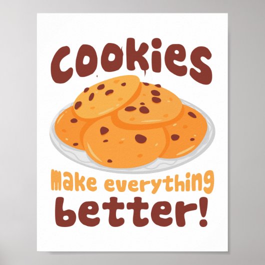 Koekjes maken alles beter bakken poster (Voorkant)