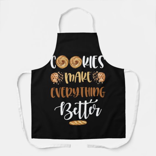 Koekjes maken alles beter grappig eten schort (Voorkant)