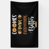 Koekjes maken alles beter grappig eten spandoek (Verticaal)