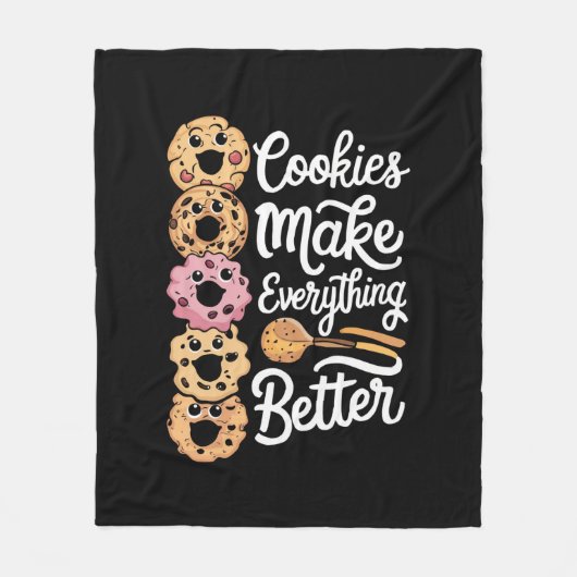 Koekjes maken alles beter grappige kerstmis fleece deken (Voorkant)
