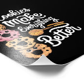 Koekjes maken alles beter grappige kerstmis foto afdruk (Hoek)