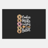 Koekjes maken alles beter grappige kerstmis inpakpapier vel (Voorkant)