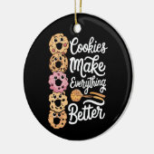 Koekjes maken alles beter grappige kerstmis keramisch ornament (Links)