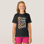 Koekjes maken alles beter grappige kerstmis t-shirt (Voorkant volledig)
