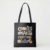 Koekjes maken alles beter Grappige Kerstmis Tote Bag (Voorkant)