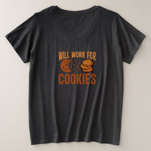 Koekjes maken alles beter, Koekjesdag Grote Maat T-shirt (Design achterkant)