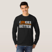 Koekjes maken alles beter met chocolade t-shirt (Voorkant volledig)
