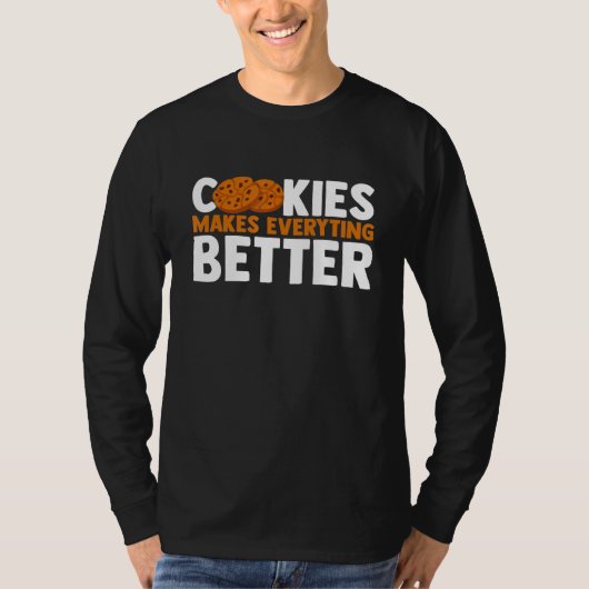 Koekjes maken alles beter met chocolade t-shirt (Voorkant)
