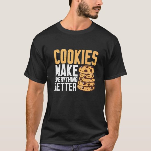 Koekjes maken alles beter t-shirt (Voorkant)
