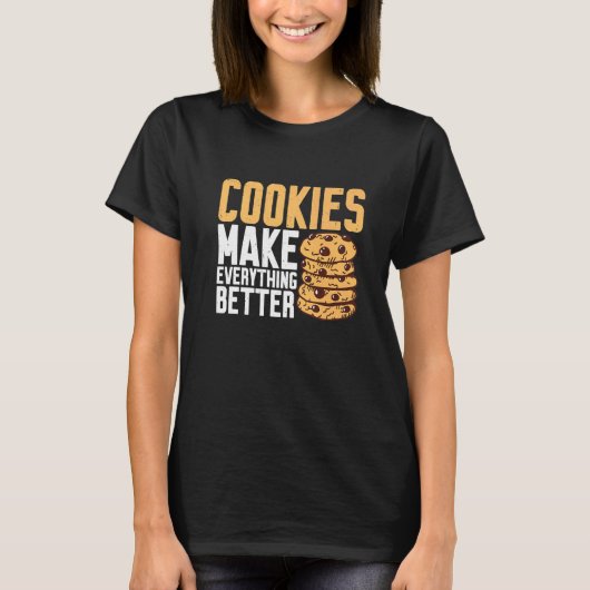 Koekjes maken alles beter t-shirt (Voorkant)
