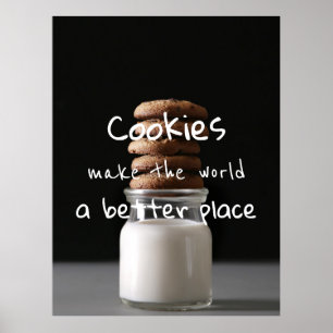 Koekjes maken de wereld een betere plek poster