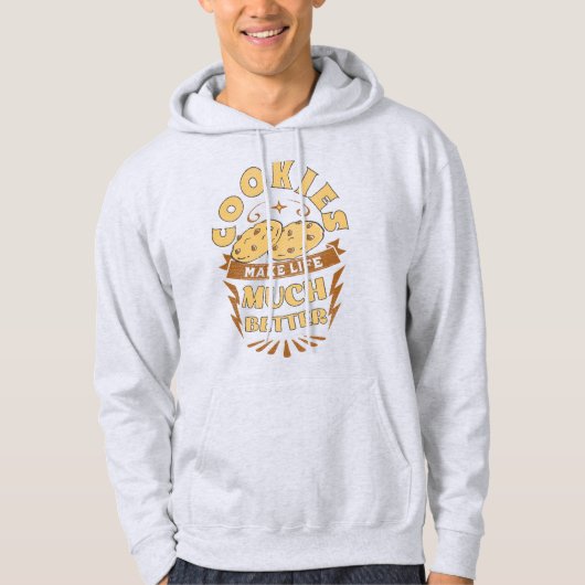 koekjes maken het leven beter grappige koekjes hoodie (Voorkant)